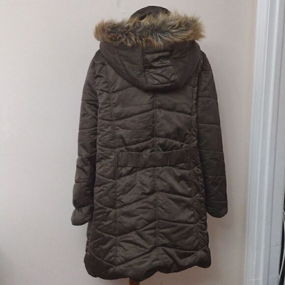 Lady Von Hart Women's Brown Puffer Coat sz 1X - Picture 2 of 5